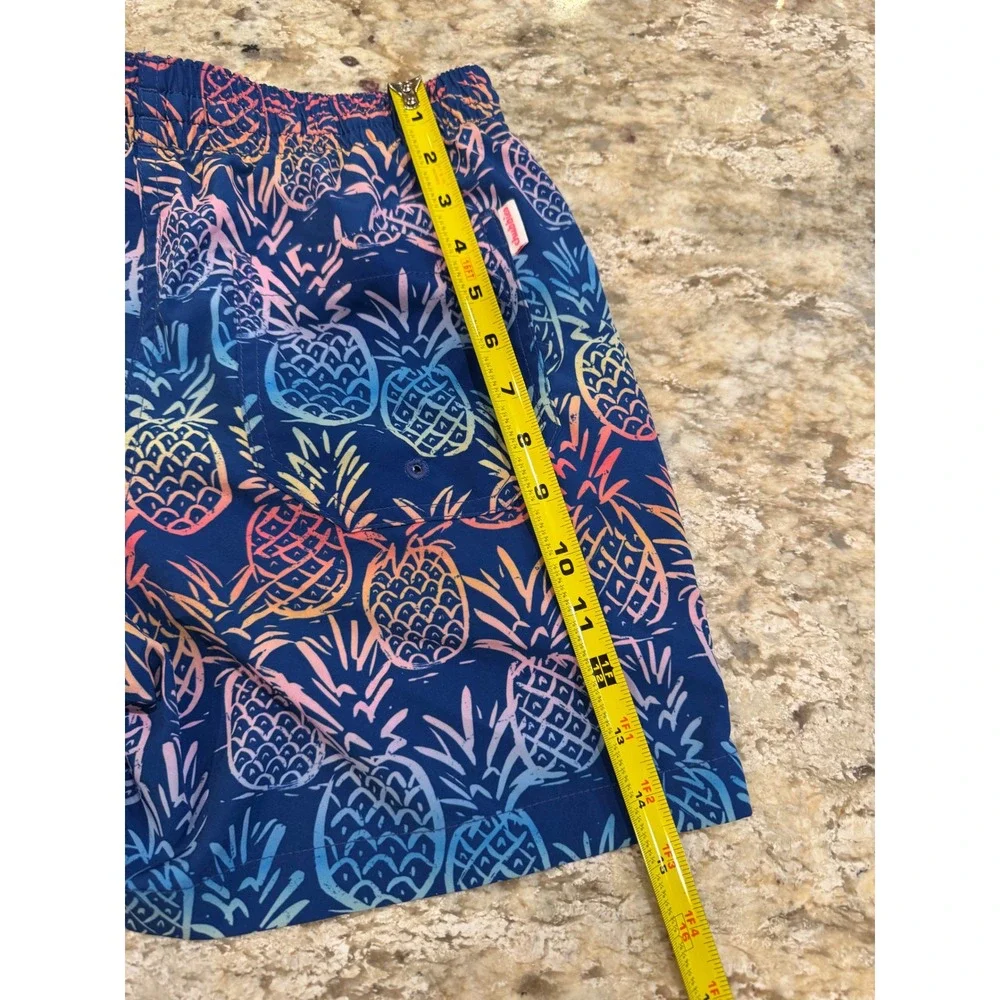 Chubbies Mens Small Swim Trunks Navy Blue Rainbow Pineapple Print 5.5 Inseam